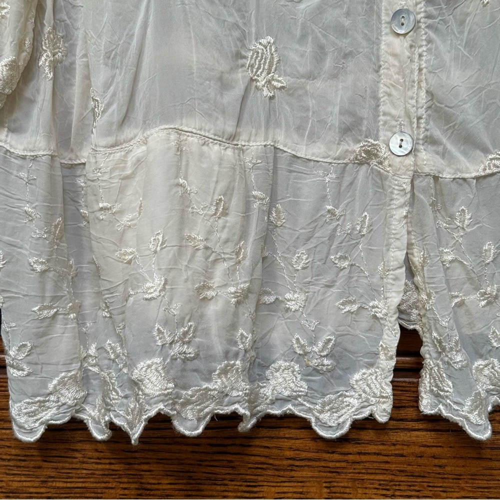 Johnny Was Embroidered Blouse size XL - Picture 4 of 14